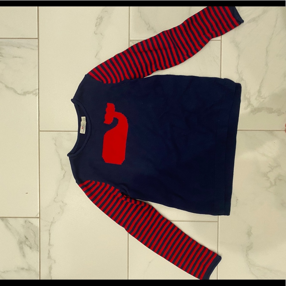 Kids vineyard vines striped sleeves whale sweater